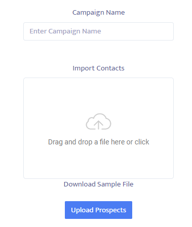 Create a new campaign and upload the CSV