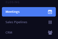 Click on Meetings 