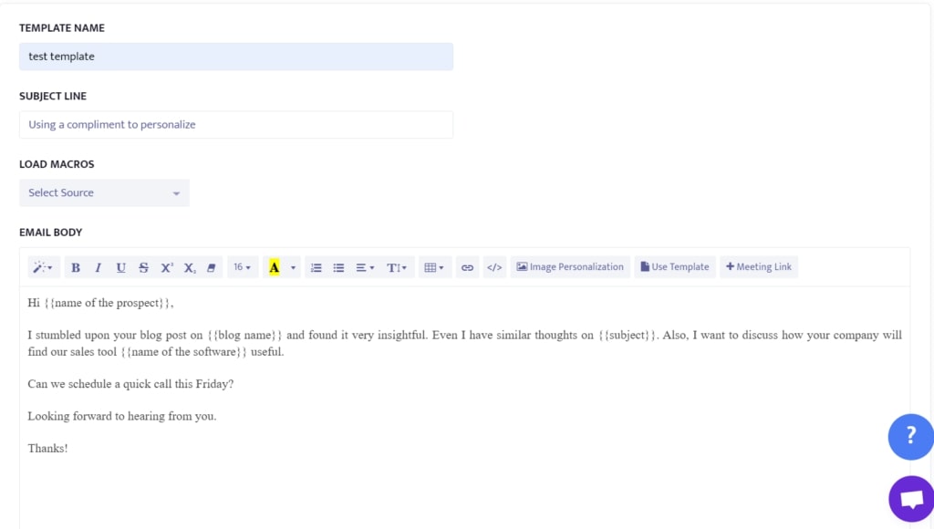 Example of using compliment to personalize cold emails