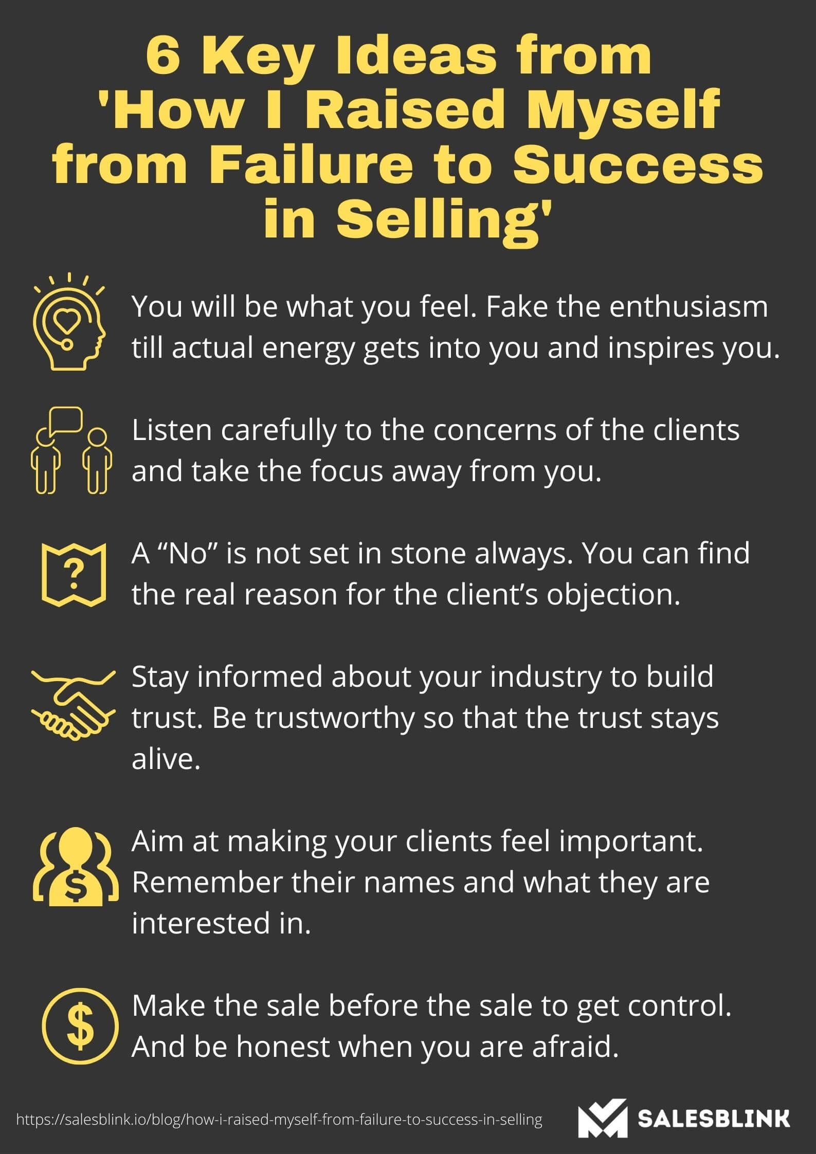6 Key Ideas from 'How I Raised Myself from Failure to Success in Selling'