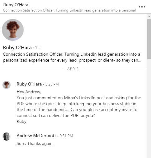 Personalize the LinkedIn messages