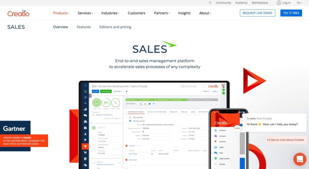 Creatio Sales - Sales Automation Tool 