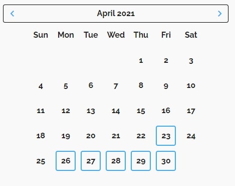 Meeting Scheduler - Select Date