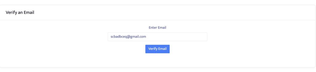 Salesblink email verification tool - Enter Email Address