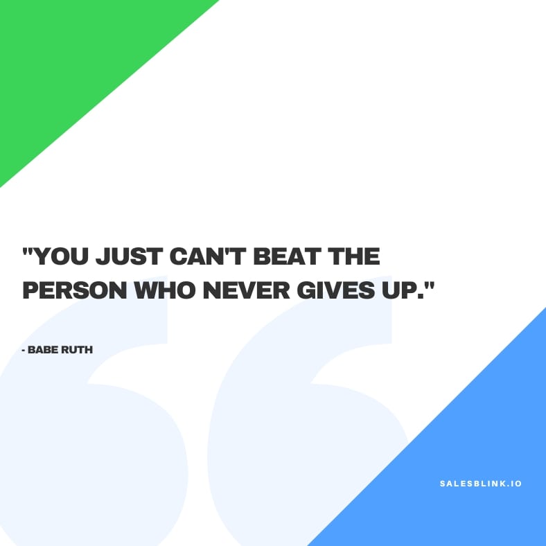 Sales Motivational Quote By Babe Ruth