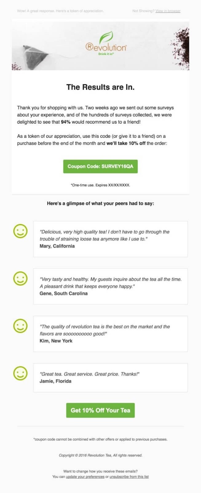 Add testimonials to email sequences 