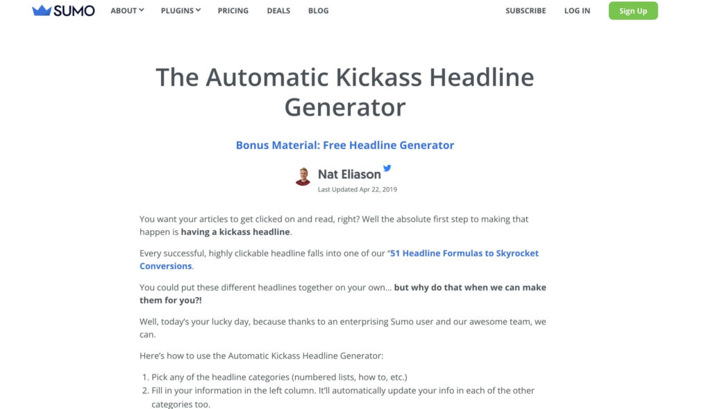 Kickass Headline Generator 