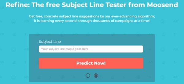 Moosend - Free Subject Line Tester 