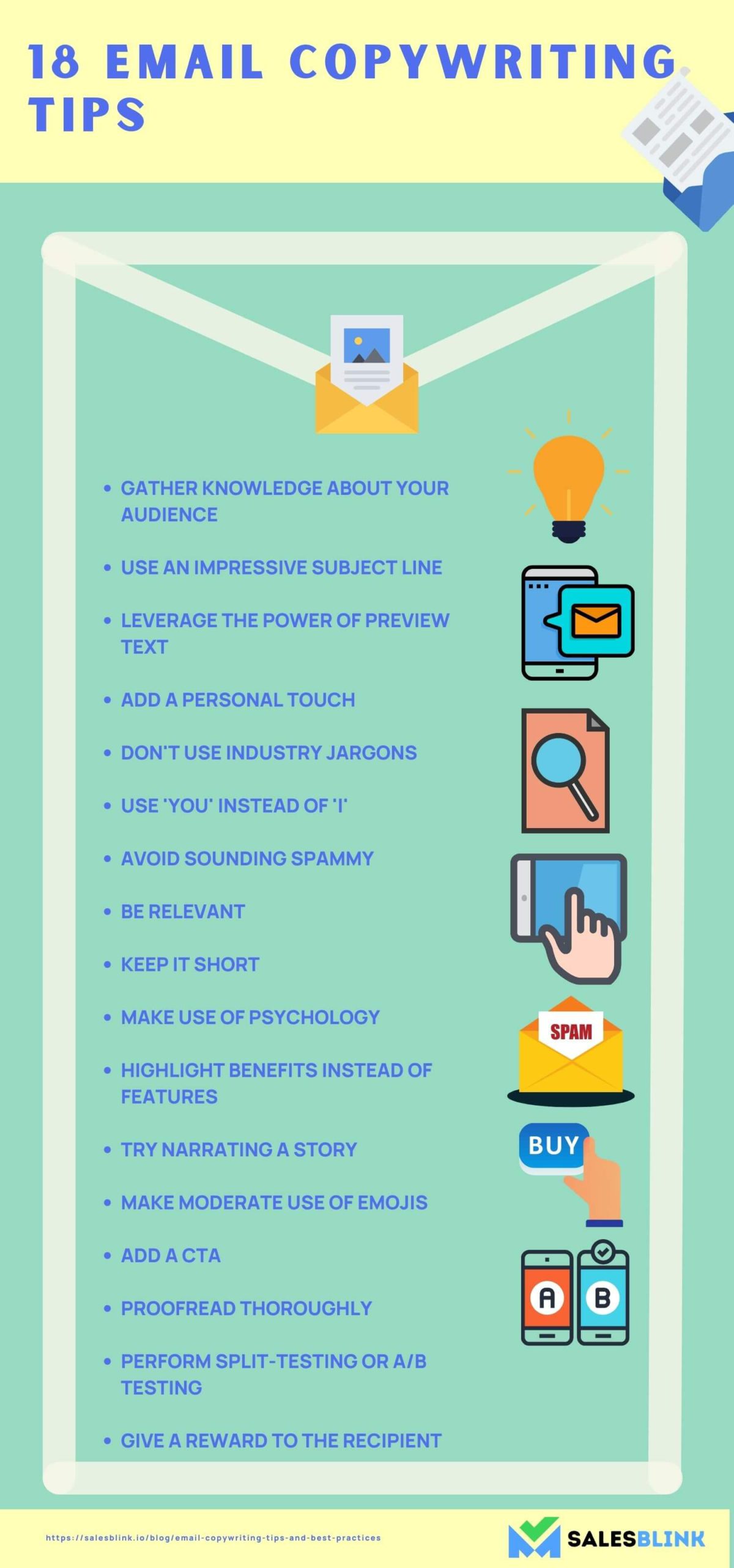 Email Copywriting Tips - Infographic 