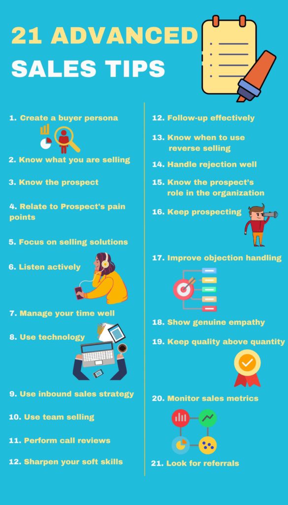 21 Advanced Sales Tips Every Sales Rep Should Know In 2022