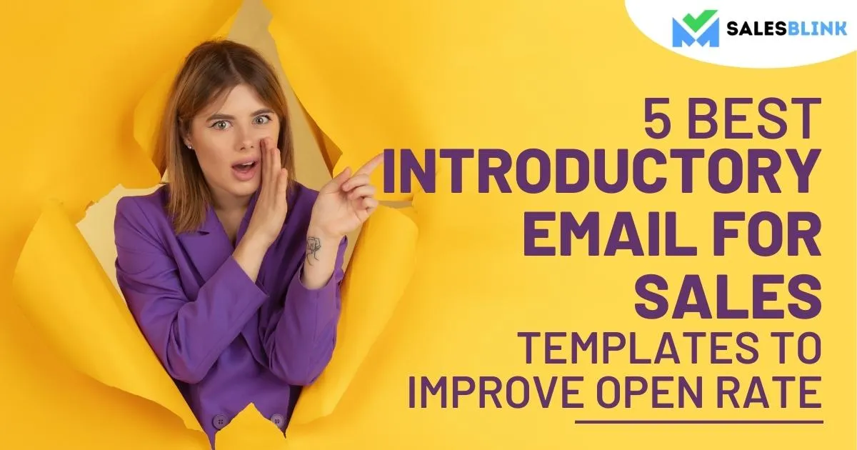 5 Best Introductory Email For Sales Templates To Improve Open Rate 