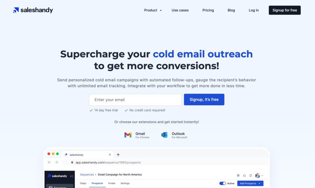 Saleshandy -  cold email software
