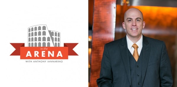 in the arena podcast logo with snapshot of Anthony Iannarino