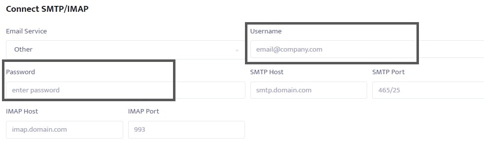 Enter SMTP Username & Password 