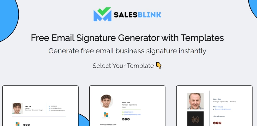 Free Email Signature Generator with Templates 