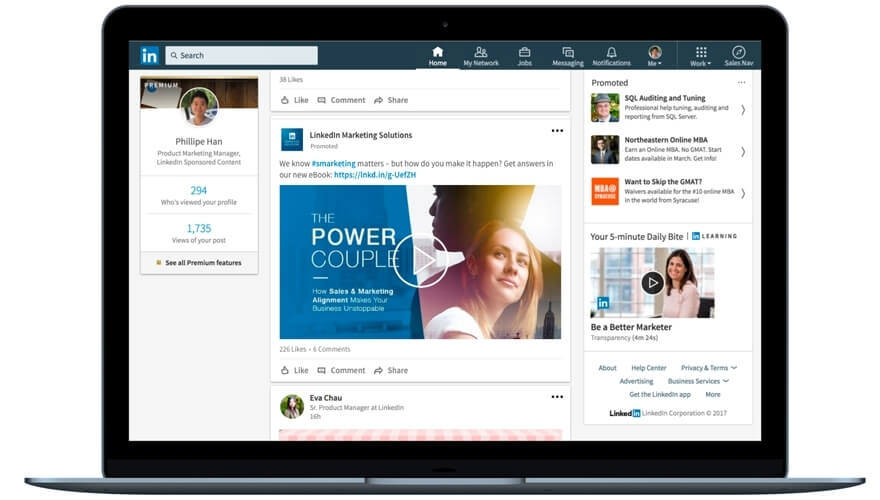 LinkedIn Sponsored content