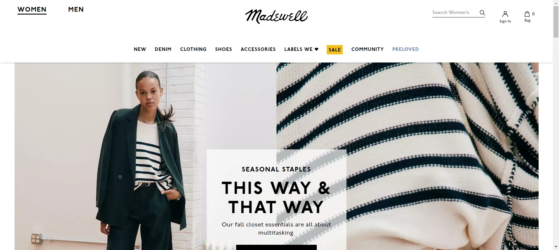 Madewell-Upselling and Cross-Selling