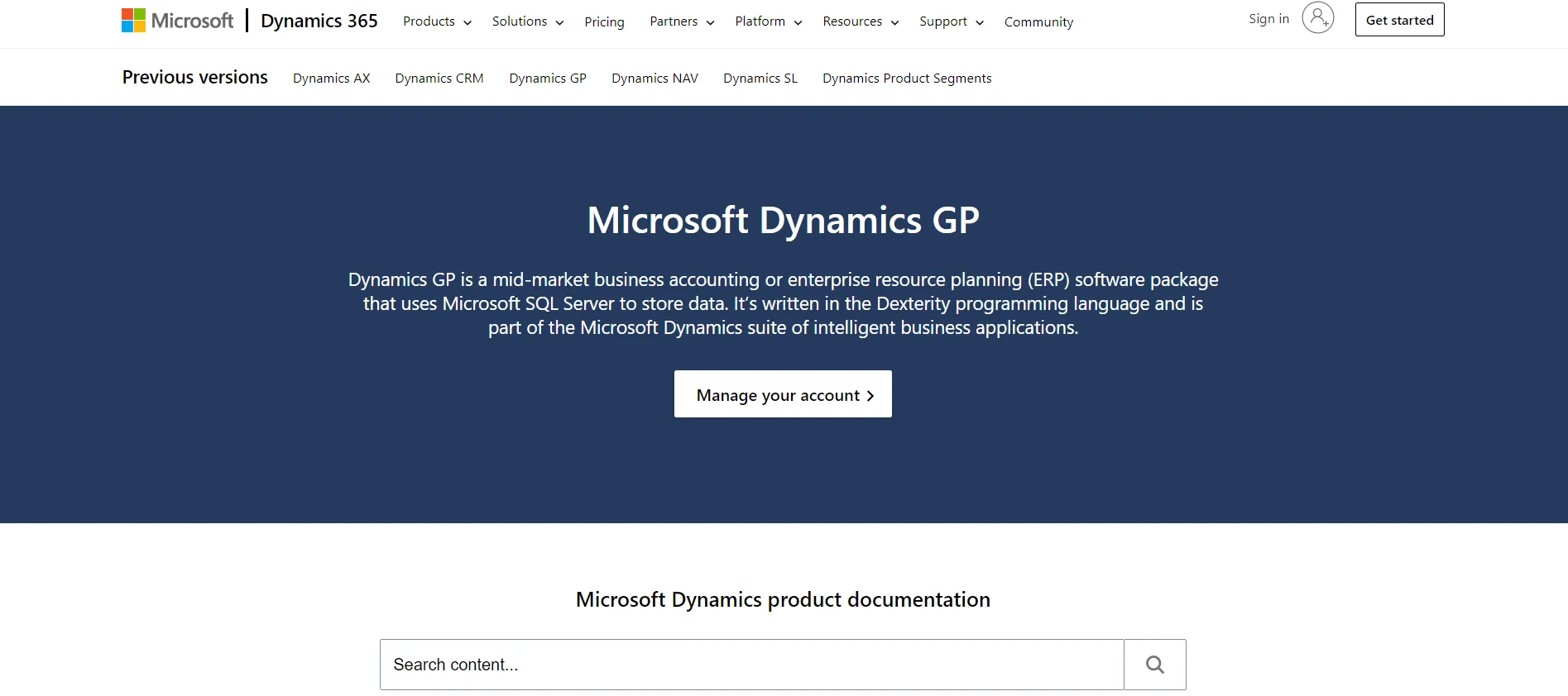 Microsoft Dynamics GP-erp software