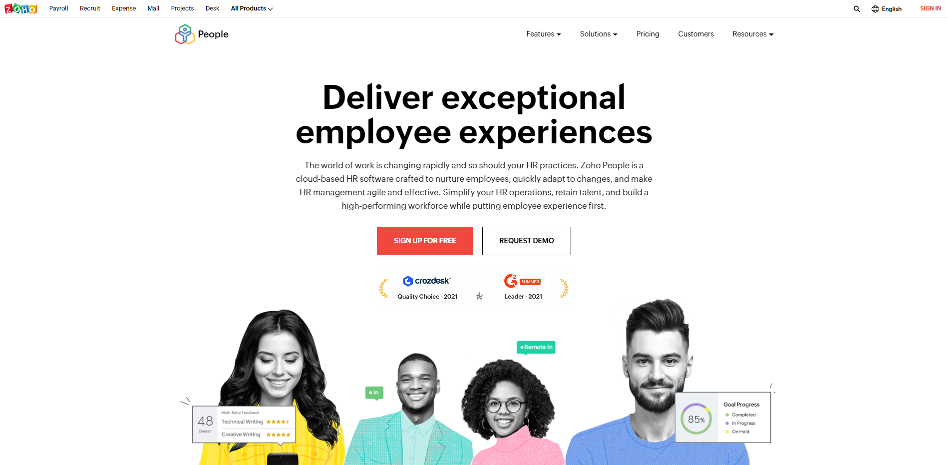 Zoho People - SaaS tools for startups