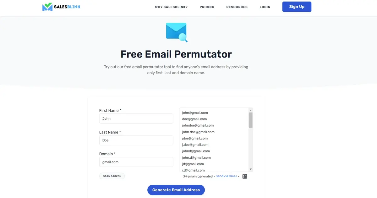 Free Email Permutator