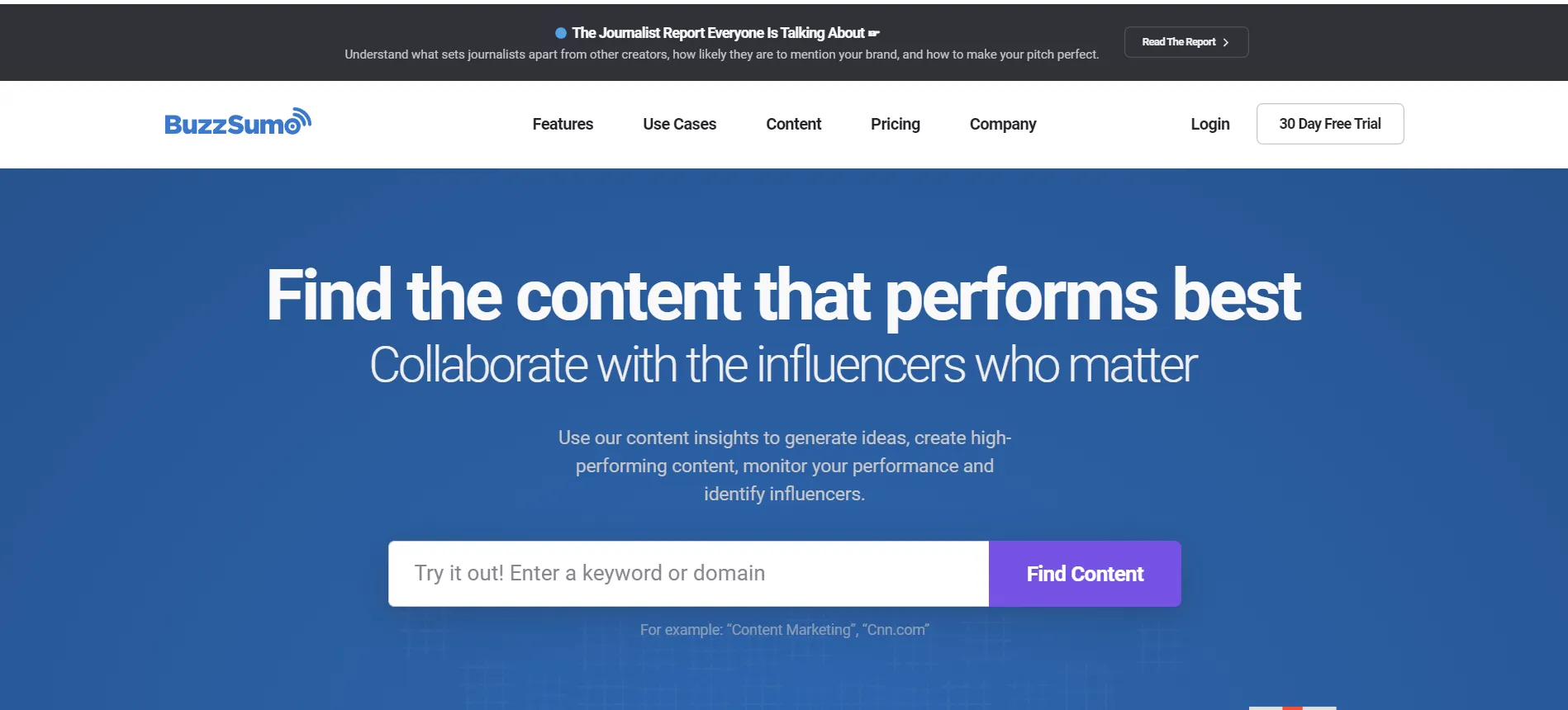 BuzzSumo content marketing & SEO tool 