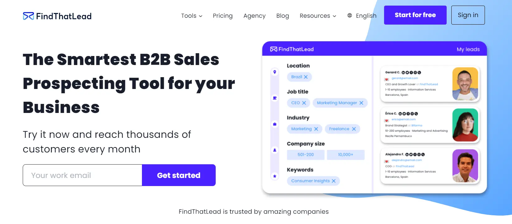 FindThatLead sales prospecting tool 