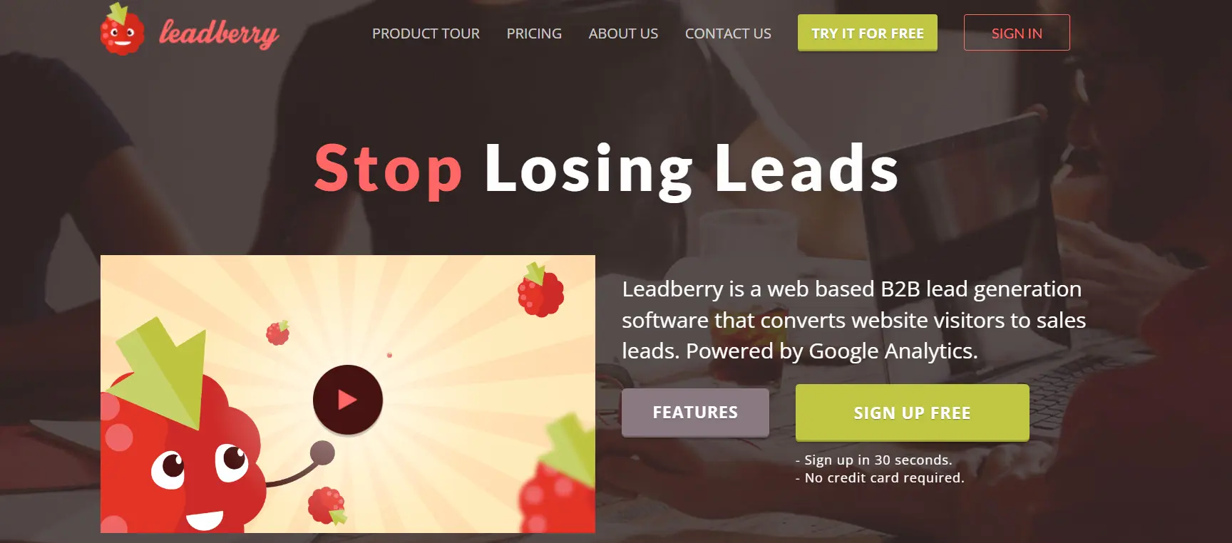Leadberry sales prospecting tool