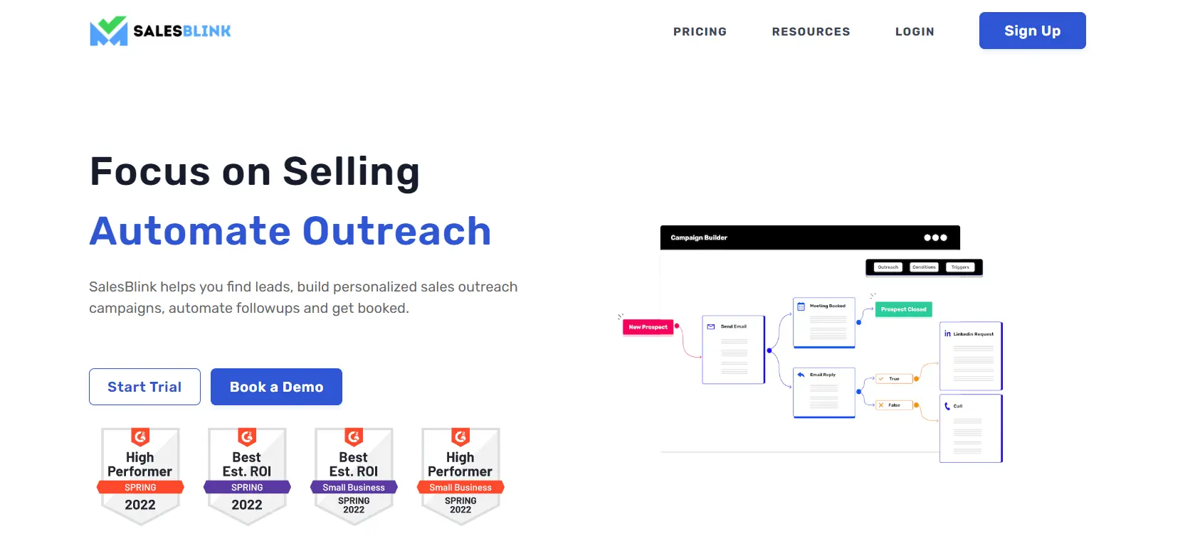 SalesBlink cold email outreach tool 