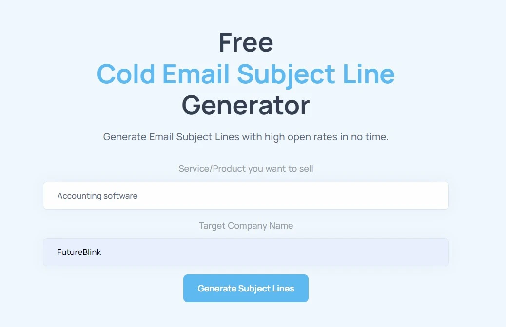 Free Email Subject Line Generator