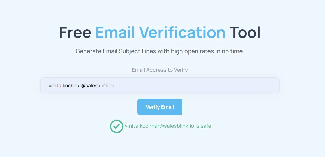 Free Email Verification Tool