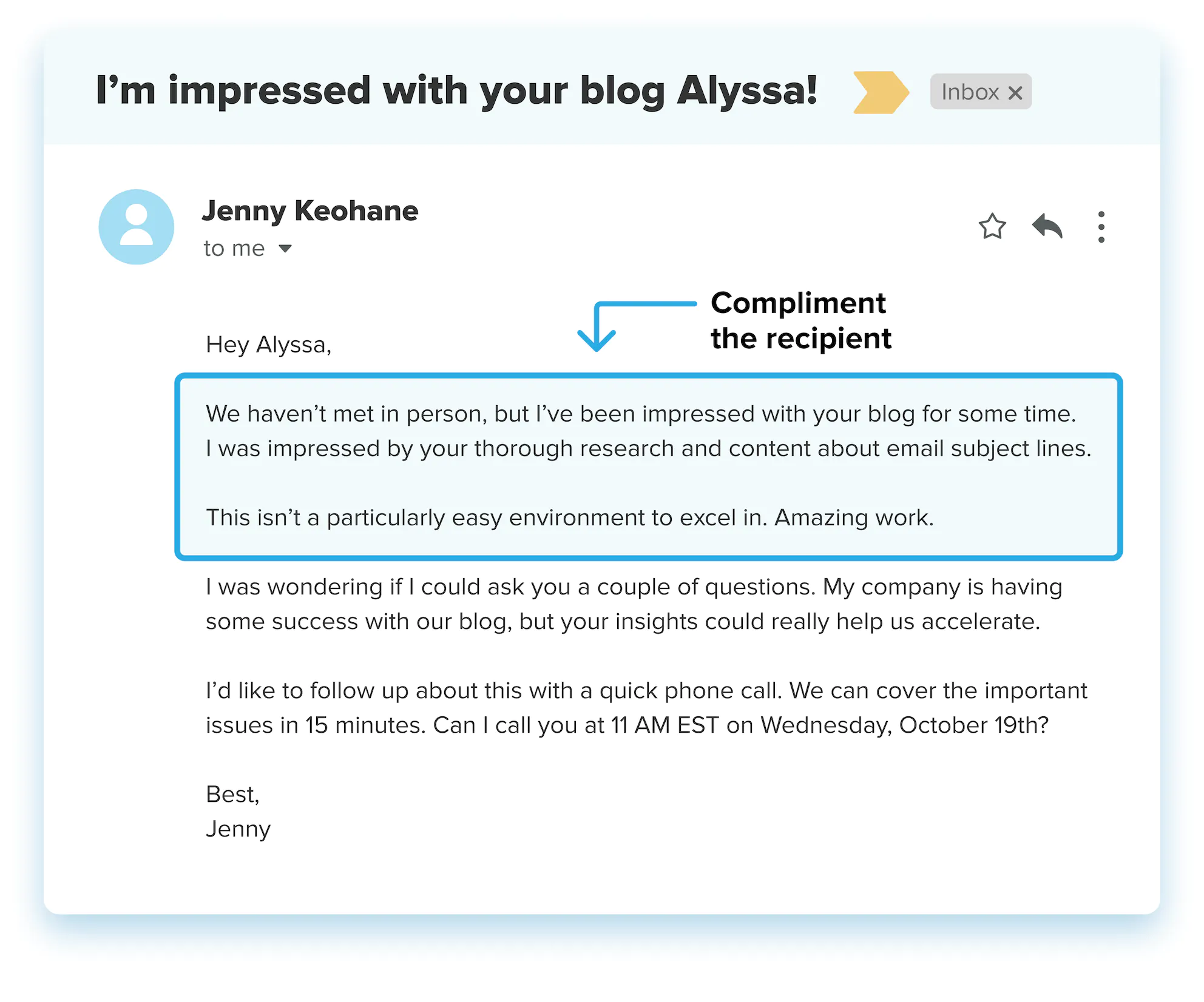 Email Personalization example