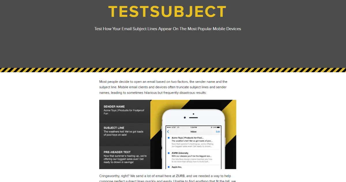 Test Subject by Zurb