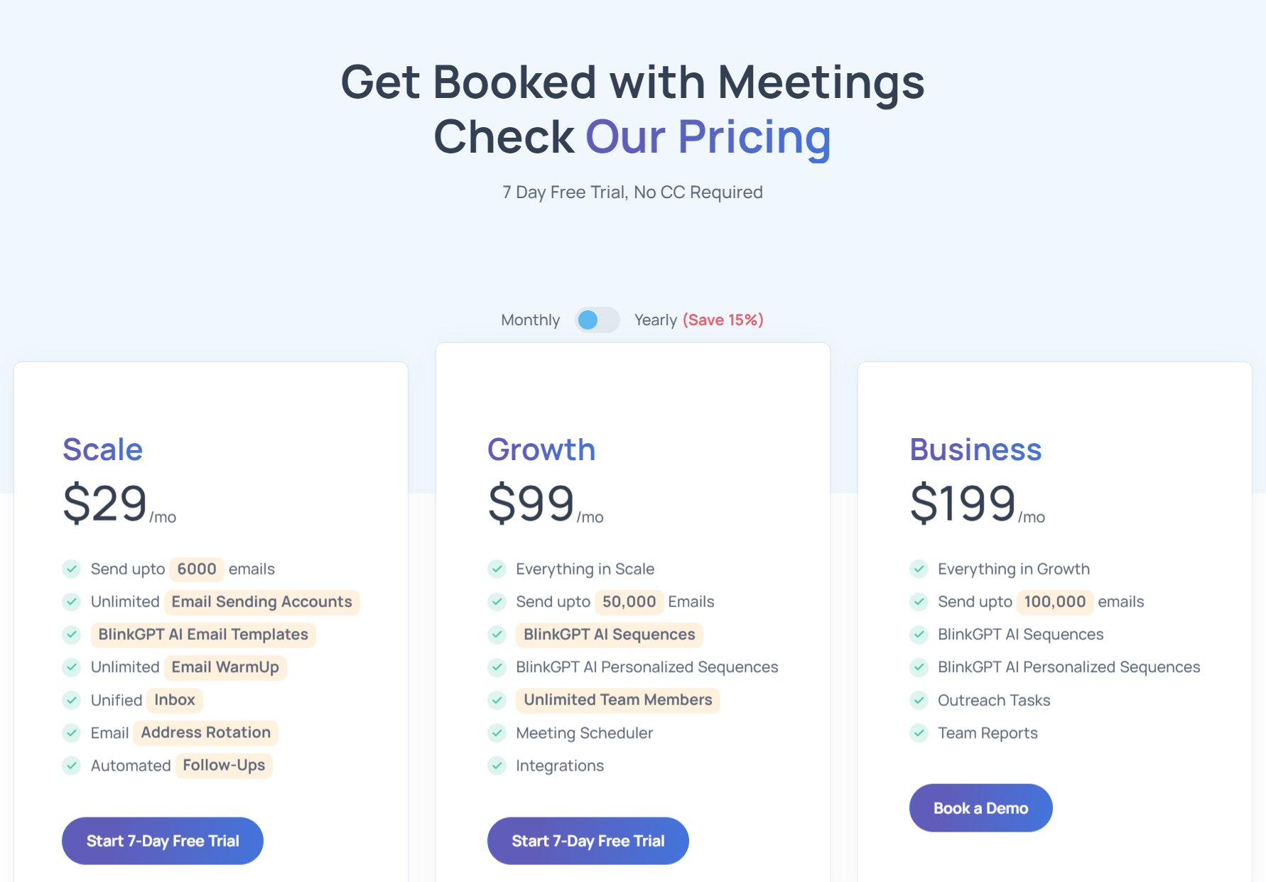 SalesBlink Plan and Pricing