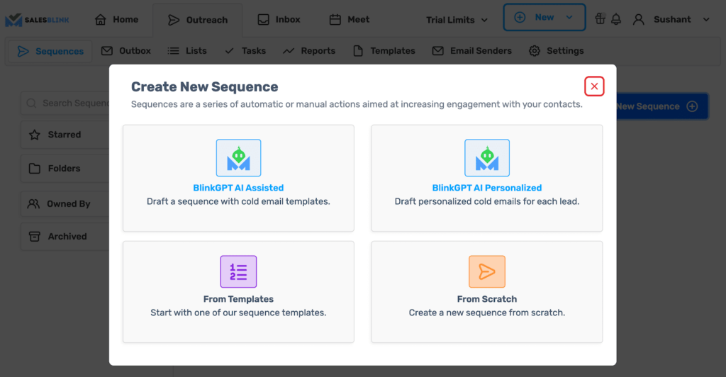 Step 4: Create & Launch your Sequence (with BlinkGPT AI)
